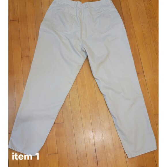 Eddie Bauer Lot Of 2 Women's Chino Pants Size 18 Cream & Sand  Classic Casual - Picture 8 of 16